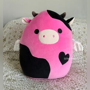 Squishmallow Pollyanna the Pink Cow 16” *VALENTINES DAY EDITION